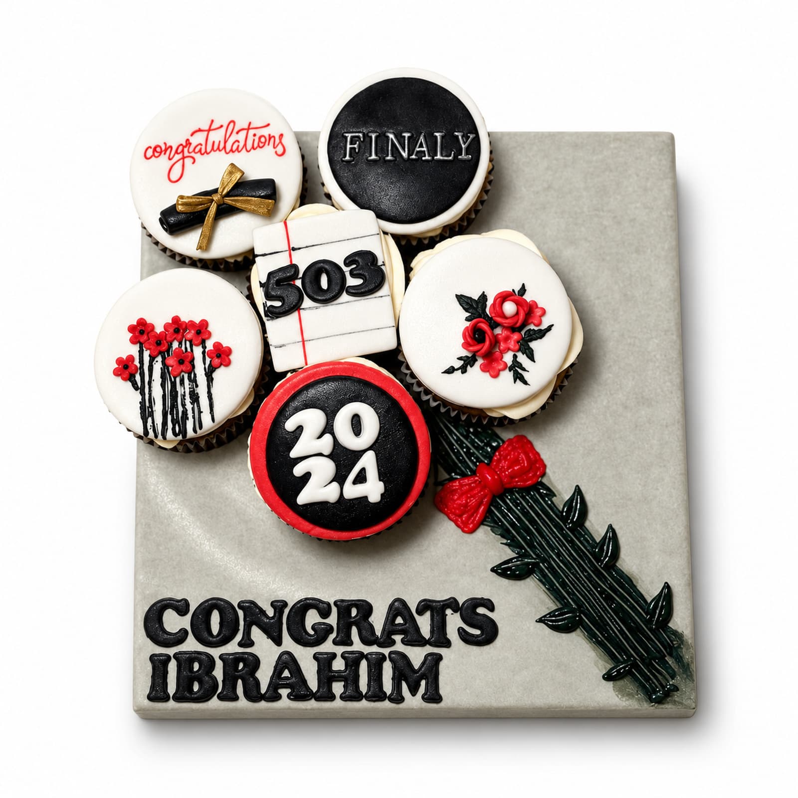 Graduation Congrats Cupcake Board