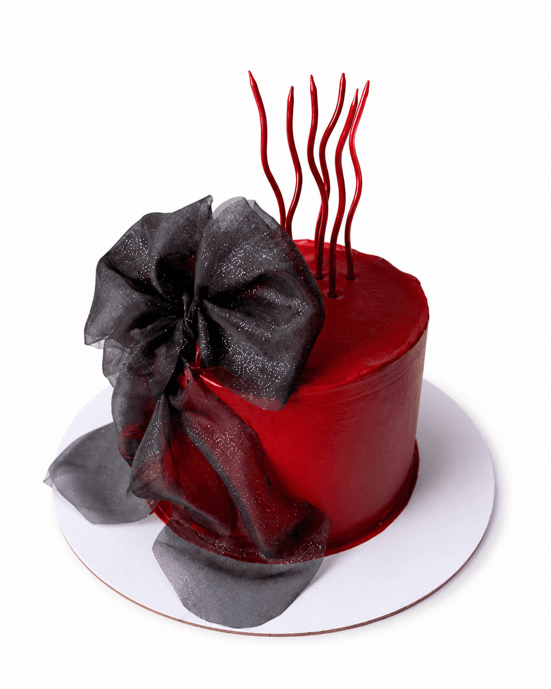 Red Bow Anniversary Cake